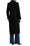 Ralph Lauren Lauren  Longline Wool Blend Reefer Coat In Black