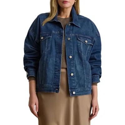 Ralph Lauren Lauren  Macmey Denim Trucker Jacket In Blue
