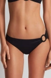Ralph Lauren Lauren  Macramé Ring Bikini Bottoms In Black