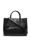 Ralph Lauren Lauren  Mary Large Satchel Bag In Black