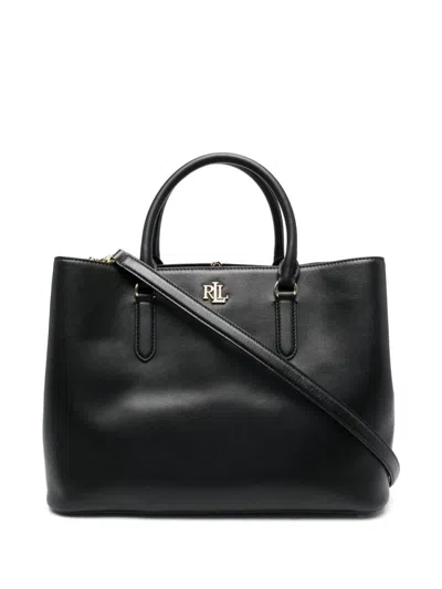 Ralph Lauren Lauren  Mary Large Satchel Bag In Black