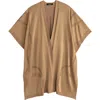 Ralph Lauren Lauren  Matte Shine Belting Ruana In Brown