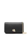 Ralph Lauren Lauren  Natural Smooth Leather Case In Black