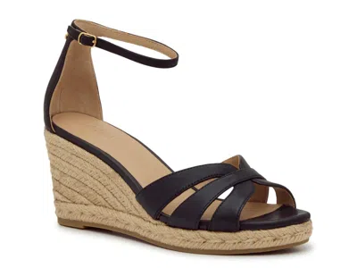 Ralph Lauren Lauren  Nellie Espadrille Wedge Sandal In Black