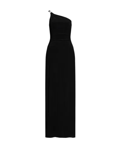 Polo Ralph Lauren Lauren Ralph Lauren One-shoulder Embellished Maxi Dress In Black