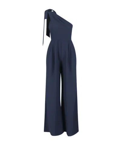 Ralph Lauren Lauren  One Shoulder Jumpsuit In Blue