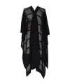Ralph Lauren Lauren  Open Knit Ruana In Black