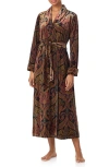 Ralph Lauren Women's Long Sleeves Shawl Collar Robe In Multi
