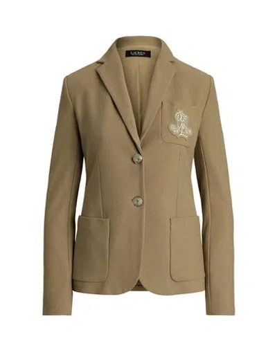 RALPH LAUREN LAUREN RALPH LAUREN PATCH JACQUARD BLAZER WOMAN BLAZER SAND SIZE L COTTON, ELASTANE