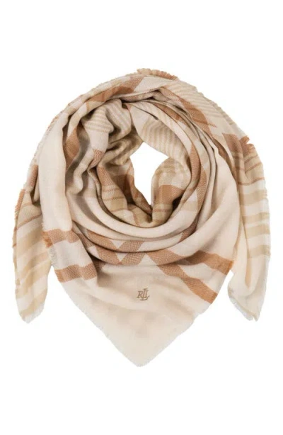 Ralph Lauren Lauren  Plaid Lightweight Scarf In Neutral