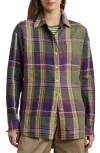 Ralph Lauren Lauren  Plaid Relaxed Fit Linen Button-up Shirt In Multi