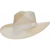 Ralph Lauren Plaid Woven Straw Fedora Sun Hat In White