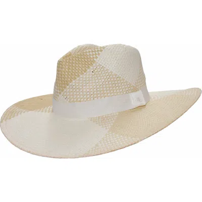 Ralph Lauren Lauren  Plaid Weave Fedora Sunhat In Multi