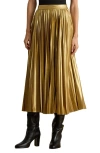 Ralph Lauren Women's Pleated Skirt In Gold