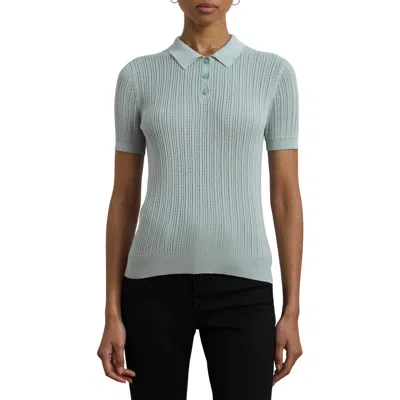 RALPH LAUREN LAUREN RALPH LAUREN POINTELLE COTTON BLEND POLO
