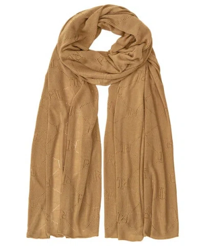 Ralph Lauren Lauren  Pointelle Logo Wrap In Brown