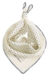 Ralph Lauren Lauren  Polka Dot Square Silk Scarf