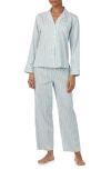 Ralph Lauren Lauren  Print Cotton Blend Pajamas In Blue