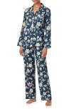 Ralph Lauren Lauren  Print Cotton Blend Pajamas In Blue