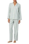 Ralph Lauren Lauren  Print Cotton Blend Pajamas In Blue