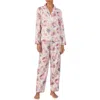 Ralph Lauren Lauren  Print Cotton Blend Pajamas In Pink