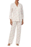 Ralph Lauren Lauren  Print Cotton Blend Pajamas In White