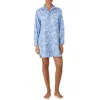 Ralph Lauren Lauren  Print Cotton Blend Sleepshirt In Blue