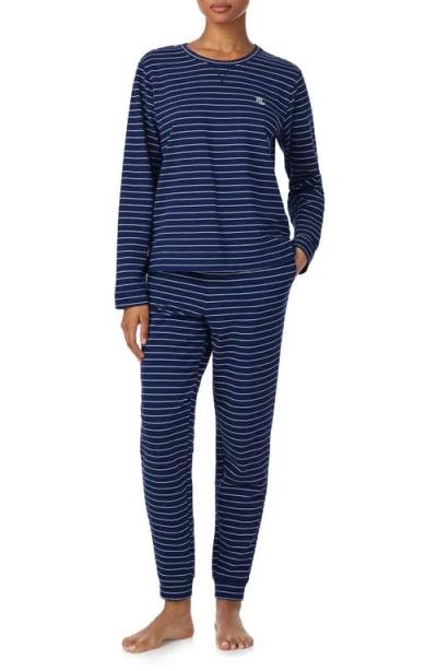 Ralph Lauren Lauren  Print Cotton Pajamas In Blue