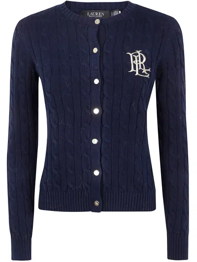 Ralph Lauren Lauren  "ralhan" Long Sleeve Cardigan In Blue
