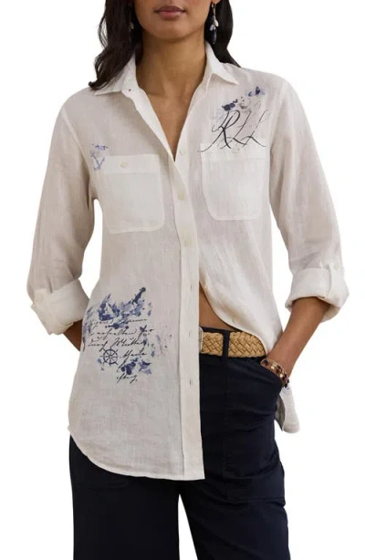 Ralph Lauren Lauren  Relaxed Fit Linen Button-up Shirt