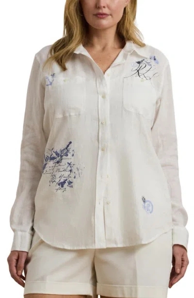 Ralph Lauren Lauren  Relaxed Fit Linen Button-up Shirt
