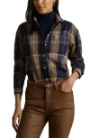 Ralph Lauren Lauren  Relaxed Fit Plaid Cotton Button-up Shirt In Multi