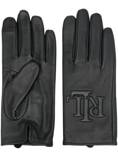 Ralph Lauren Lauren  Rsd Lg Lthr Glove In Black