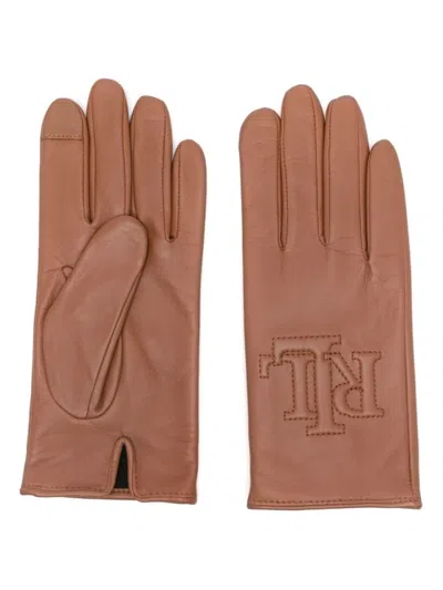 Ralph Lauren Lauren  Rsd Lg Lthr Glove In Brown