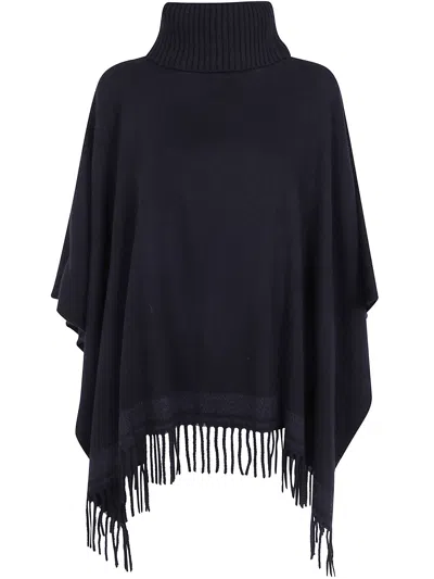 Ralph Lauren Poncho Ruana "ruana" In Blue