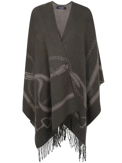 Ralph Lauren Lauren  "ruana" Poncho In Green