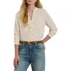 Ralph Lauren Ruffle-trimmed Georgette Tunic In Neutral
