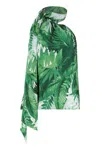 Ralph Lauren Ribbon-neck Tropical-print Blouse