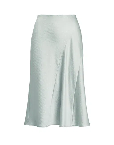 Ralph Lauren Satin Midi Skirt In Sage Green