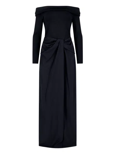 Ralph Lauren Lauren  Sculpted Knit Mini Dress With Soft Stretch In Black