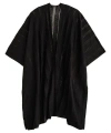 Ralph Lauren Lauren  Sheer Stripe Ruana In Black