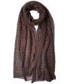 Ralph Lauren Lauren  Shimmer Pointelle Wrap In Brown