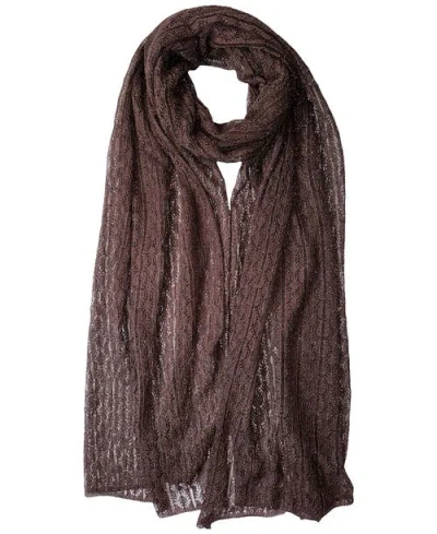 Ralph Lauren Lauren  Shimmer Pointelle Wrap In Brown