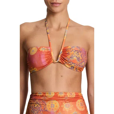 Ralph Lauren Lauren  Shirred V-wire Bikini Top In Multi