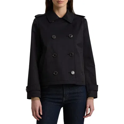 Ralph Lauren Lauren  Short Cotton Blend Trench Coat In Blue