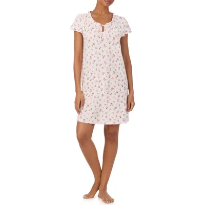Ralph Lauren Lauren  Short Sleeve Nightgown In Pink