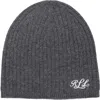 Ralph Lauren Lauren  Signature Cashmere Beanie In Gray