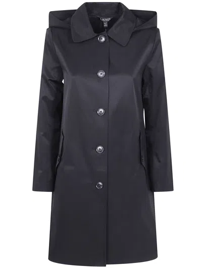 Ralph Lauren Lauren  Single Breasted Lined Coat In Black