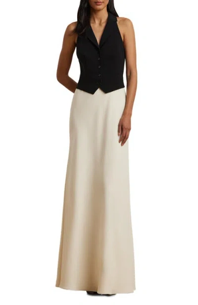 Ralph Lauren Lauren  Sleeveless Charmeuse Gown