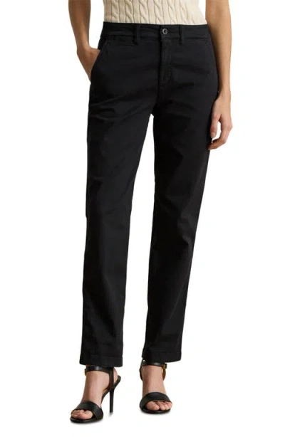 Ralph Lauren Lauren  Slim Fit Stretch Twill Chinos In Black